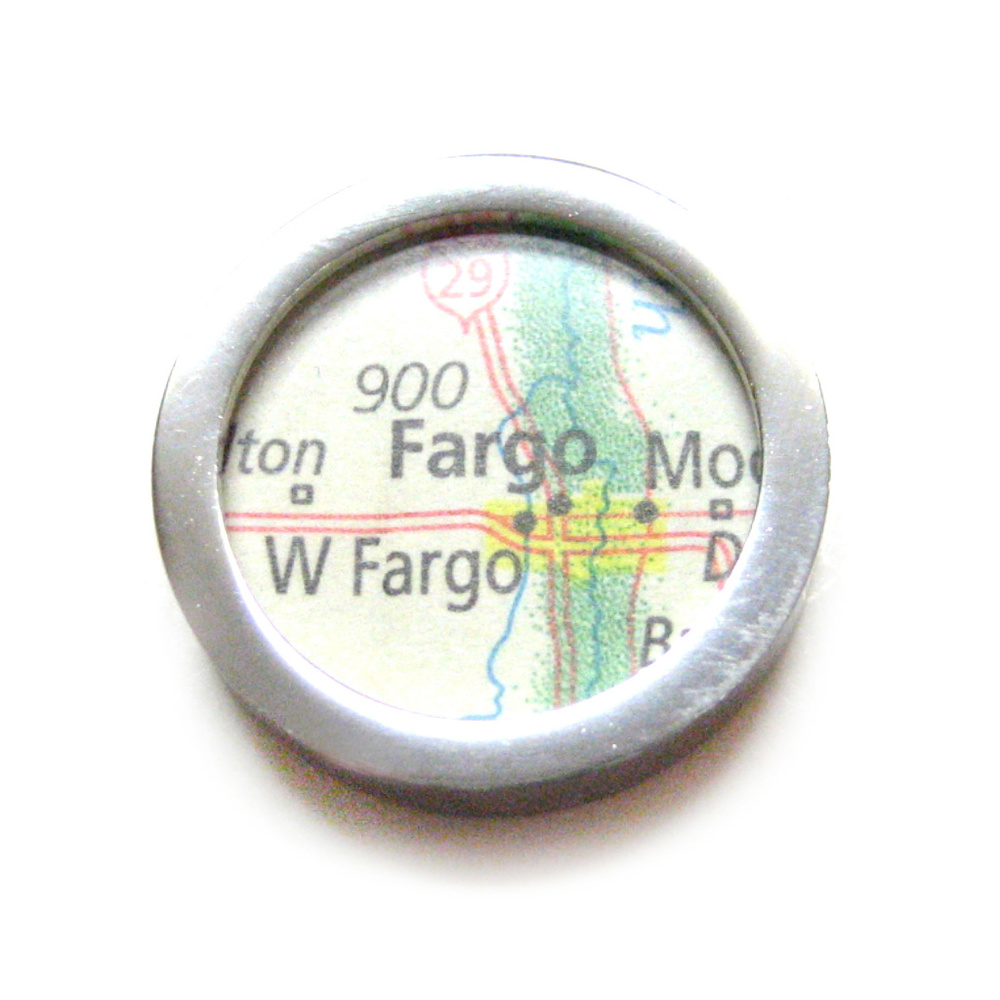 Fargo North Dakota Map Pendant Magnet
